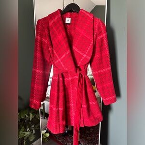 Red Cabi belted waist coat. Worn 3x.